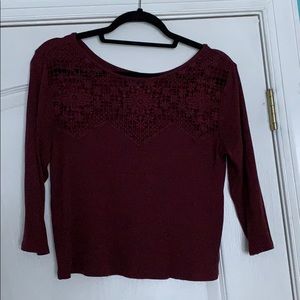 American Eagle Maroon Crop Top